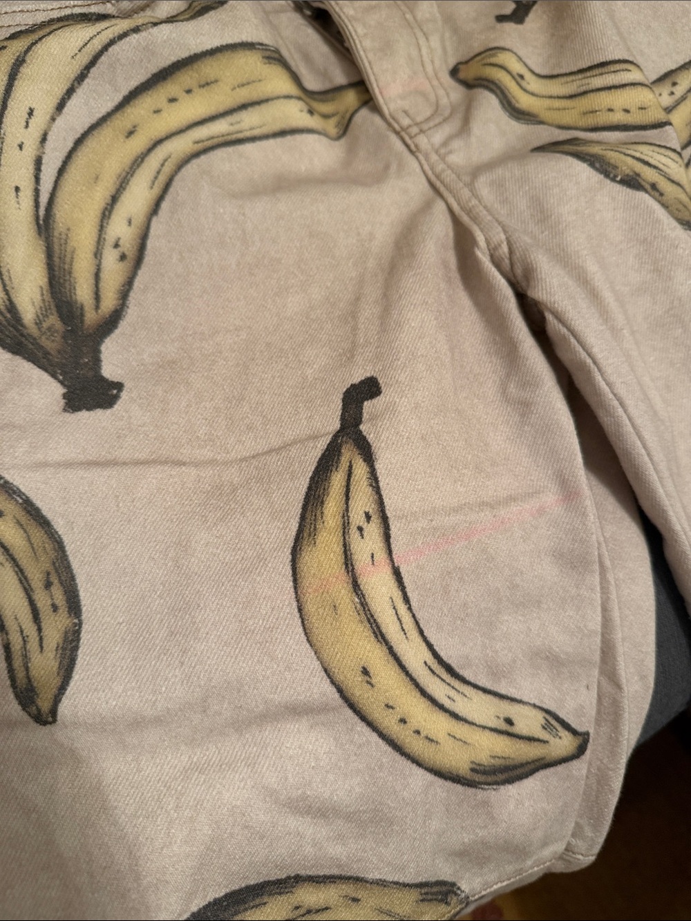 NWT We The Free Good Luck Printed Barrel Jeans in Go Bananas *view description* - Picture 5 of 6